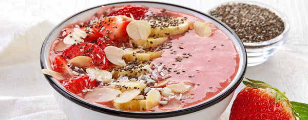 Strawberry Banana Baobab Smoothie Bowl