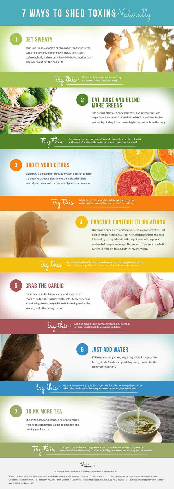 7 Ways To Shed Toxins Naturally {Infographic}