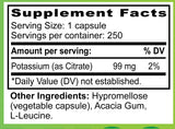 Potassium: Promotes Healthy Sodium/Potassium Balance