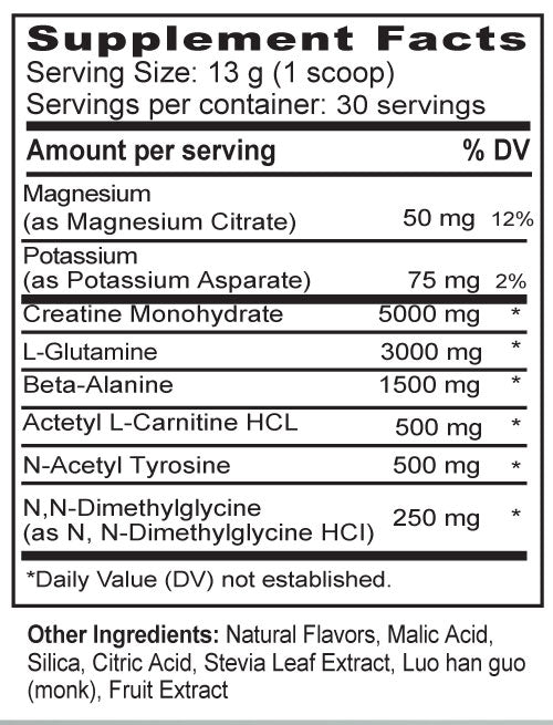 Pre-Workout - Energy production for Intense Training and Activities.