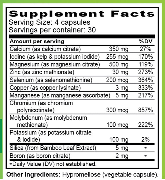 Healthy Goods- Bio M for Men supplement facts