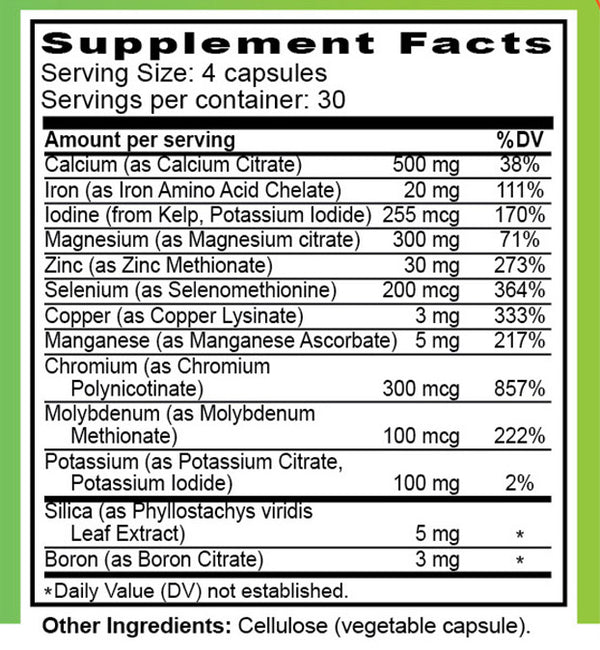 Healthy Goods- Bio M for Women supplement facts