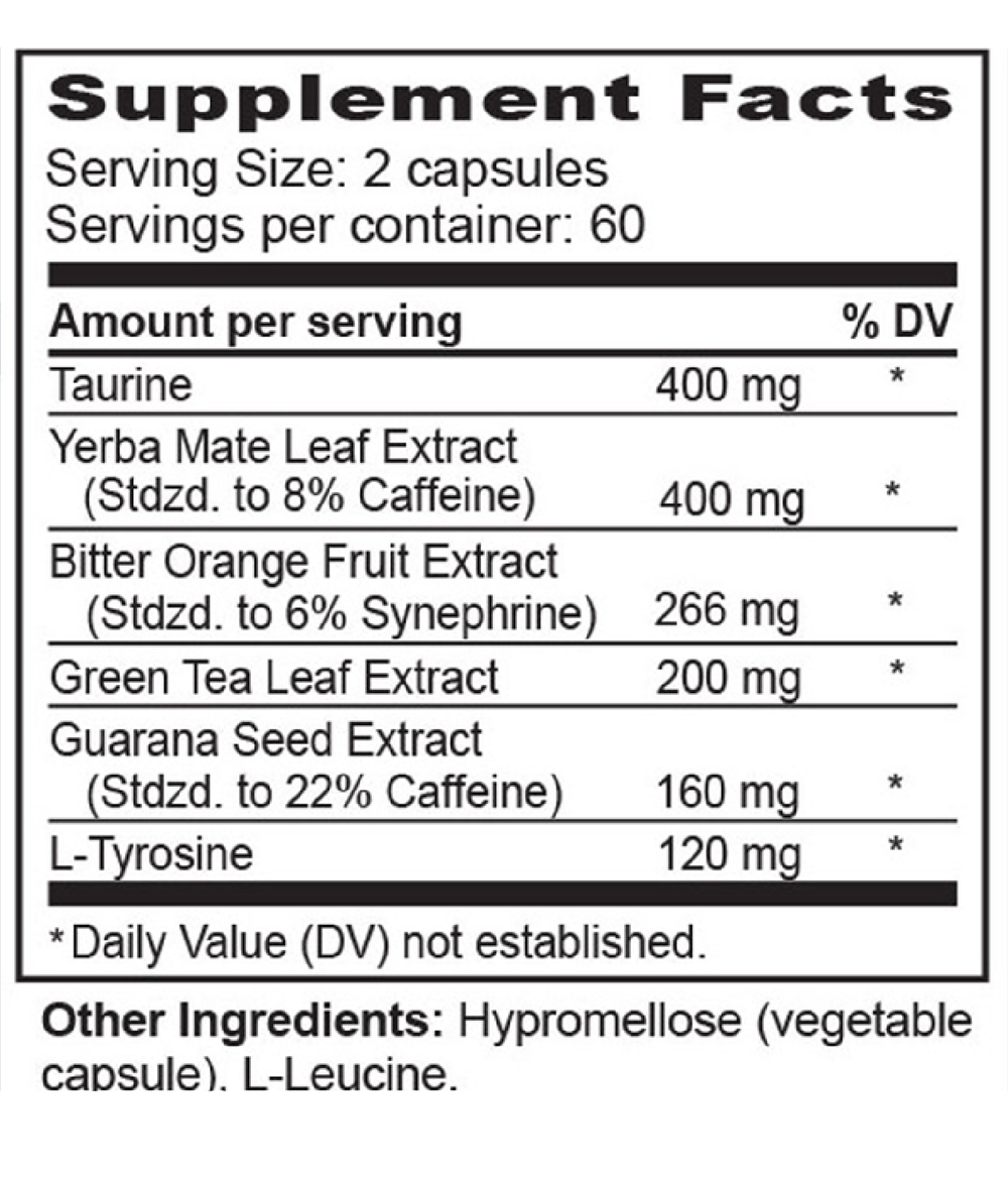Supplement bottle labeled 'Thermo-Quick' on a wooden surface with a white background